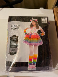 Rainbow  Unicorn Halloween costume Girls Size 12-14