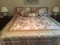 King Size Comforter and Decorative Pillows