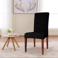 CHUN YI Luxury Dining Chair Slipcovers, Black (Pack of 2 or 4)