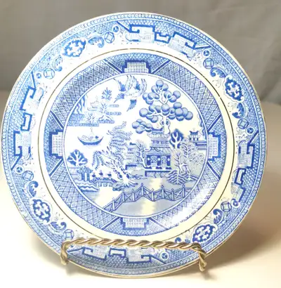Plate Allertons England Willow VIntage includes Plate Display, View more