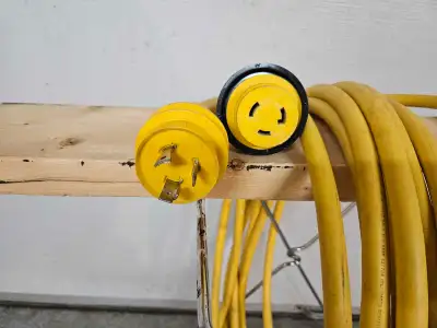 50 ft 30 amp Marino Shore Power Cable set in good condition.