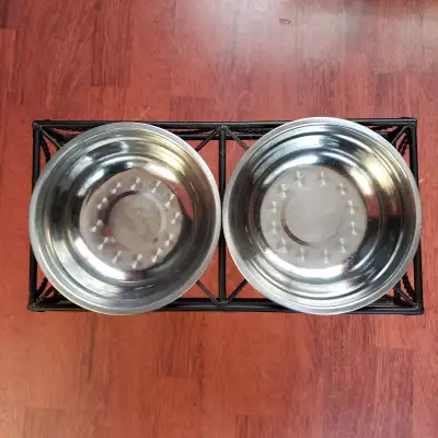 ** DOG BOWL/FEEDER SET - STUNNING **, View more