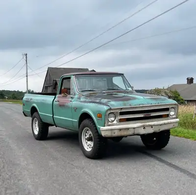 I’m looking for an all original 1967 or 1968 Chevy or GMC K10 4x4 wearing original paint and decent...
