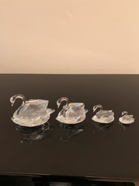 Swarovski Crystal Swan Figurine Set