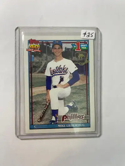 1991 Topps Desert Shield Mike Lieberthal Philadelphia Phillies, View more