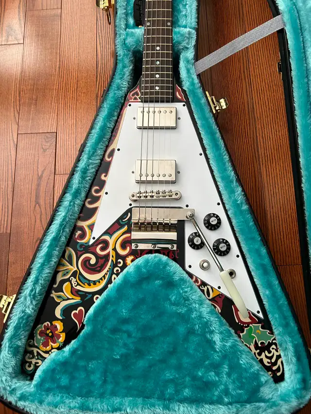 EPIPHONE LIMITED EDITION "JIMI HENDRIX" LOVE DROPS FLYING V in Guitars in Markham / York Region - Image 3