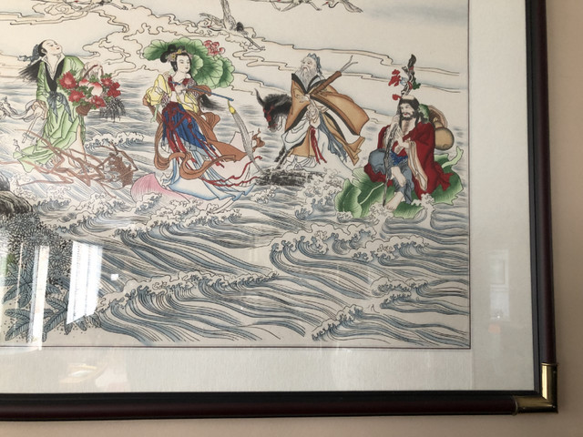 Beautiful Wall Arts - Chinese Painting – Frame 62 in W x 33 in H in Arts & Collectibles in Windsor Region - Image 2