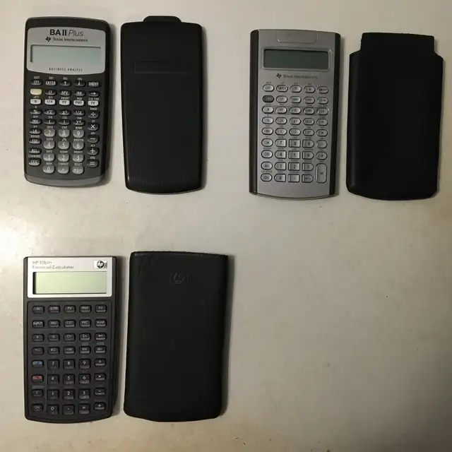 Financial Calculator TI BA II PLUS and PROFESSIONAL, HP 10bII+