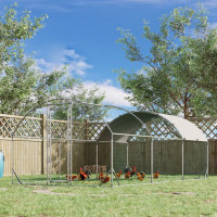 For 12-18 chickens, large Galvanized Metal chicken coop 