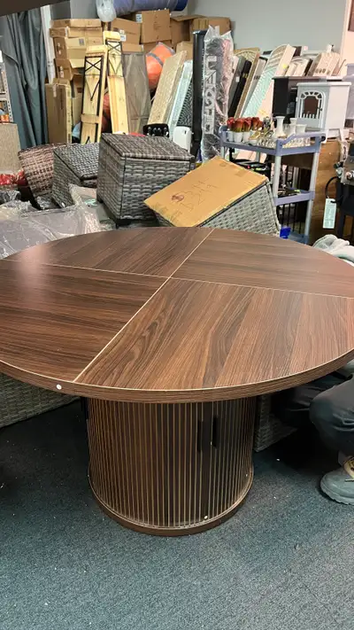 beautiful 1.2m round dining table with storage , View more