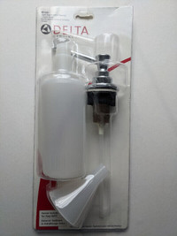 (NEW) Delta Faucet Soap Dispenser, Part RP1001, Chrome Finish