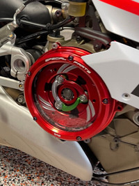 Ducati Panigale V4 V2 clear clutch cover kits Streetfighter CNC