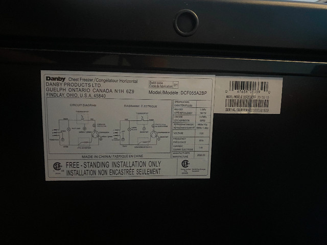 Danby Chest Freezer in Freezers in Vancouver - Image 2