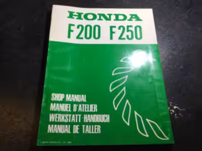 Honda F200 & F250 Tiller Shop Manual Part # 6672901. Published 1980. Provides maintenance and servic...