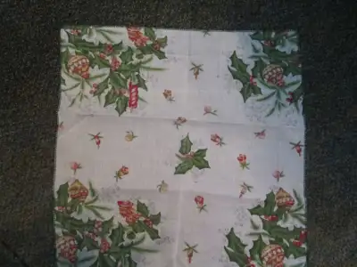 set of 5 xmas doily/placemats (16 inches square), View more