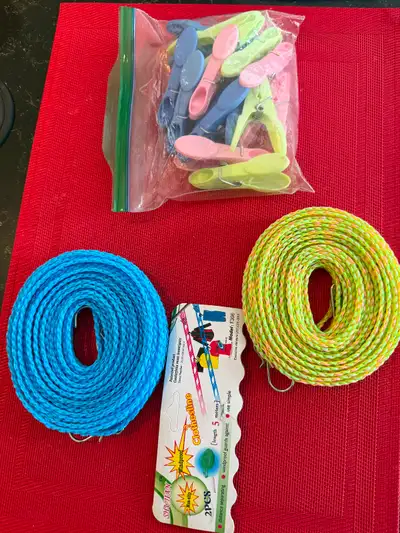 Portable Clothesline and Closepegs, View more