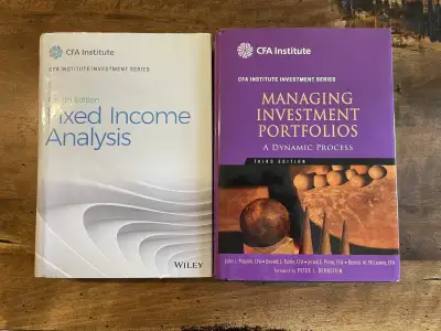 CFA Institute Textbooks - Fixed Income Analysis & Managing Inves, View more