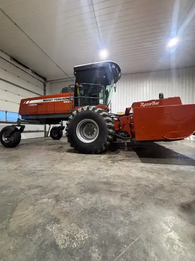 2010 Massey Ferguson 9635 Windrower 16 ft discbine head Just went thru the shop $10,000 work order o...