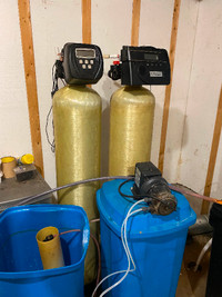 Water softener and iron filter and chemical pump