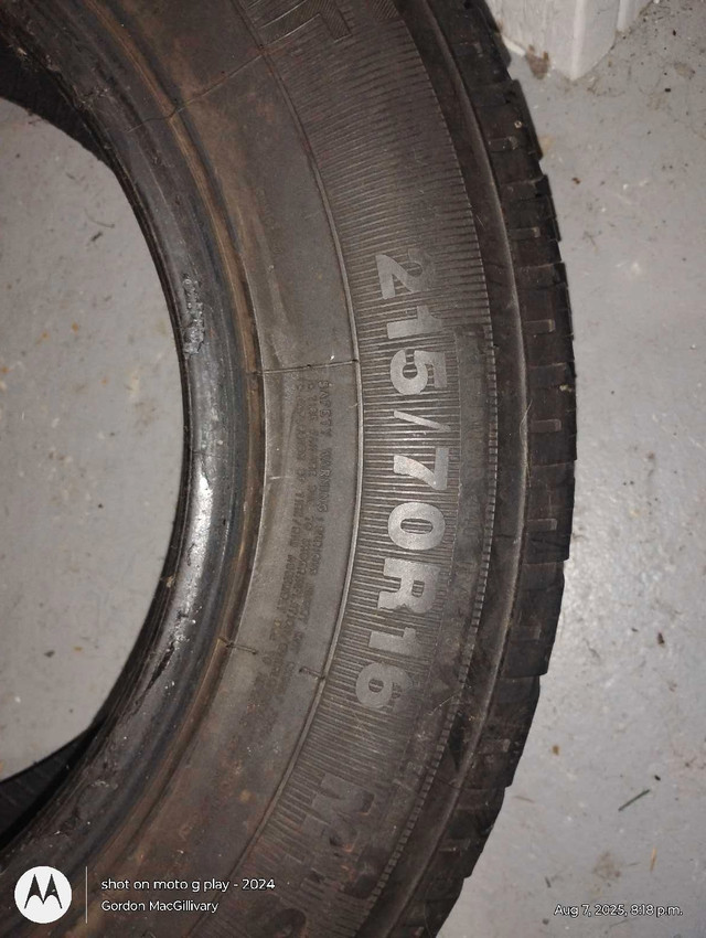 2 tires  215/70R/16 in Tires & Rims in Cape Breton