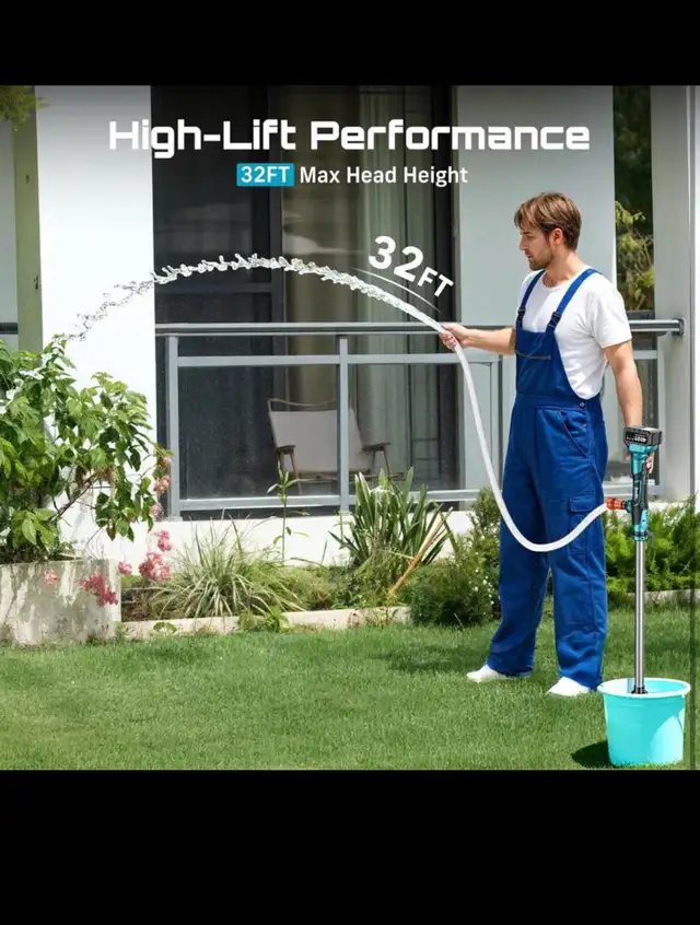 Seesii Cordless Stick Water Transfer Pump, 4000mAh Battery&Charg in Power Tools in Hamilton - Image 6