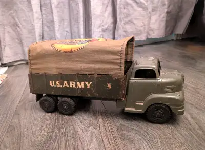 Tin métal Truck US Troop Army , échelle 1/18, 20 pouces long, de, View more