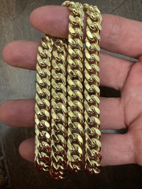 22” 10k Gold Miami Cuban Necklace Chain 44.04 gms_