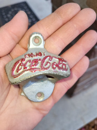Vintage Coca Cola Mounted Bottle Opener made in Taiwan