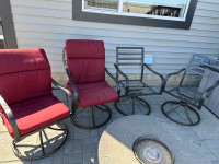 Patio chairs and cushions