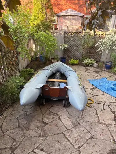 Vintage Boat for Sale - 1975 Zodiac Inflatable Boat with Mahogany Wood Flooring. Overall in great co...
