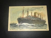 STEAMER POSTCARD OF HAMBURG-AMERIKA LINIE “PRESIDENT  LINCOLN”