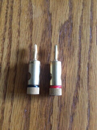 Gold Plated Banana Plugs w/ Tri Wire Speaker Wire