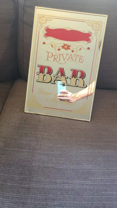 Vintage Private Bar Wall Mirror, View more