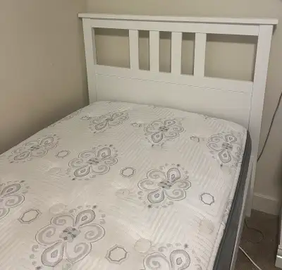 Twin bed frame and mattress, View more