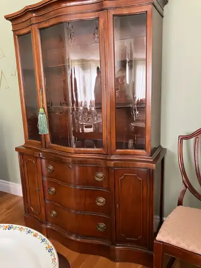 Vintage China Cabinet mahogany ne, View more