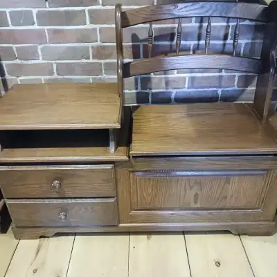 Solid Oak Storage Bench, View more