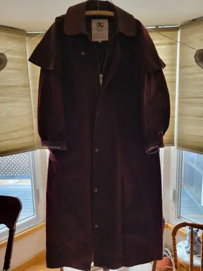 Vintage oilskin riding coat, View more
