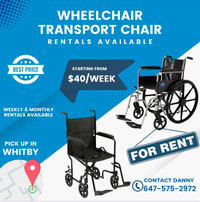 FOR RENT: Wheelchair/Transport Chairs & more