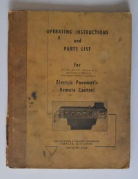 WARNER SWASEY Gradall GR 6X operating instructions 1958