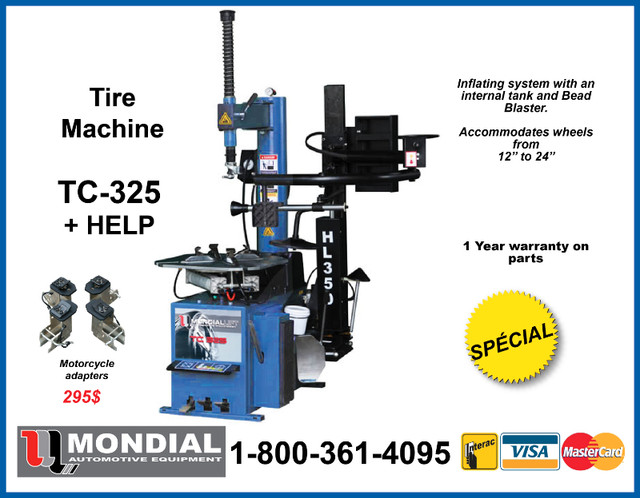 NEW Tire Changer TC-325+Help Tire Machine New & Warranty in Other in North Bay