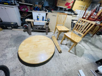Round Dining Table with two chairs 