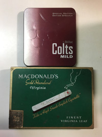 Colts and Macdonalds Cigar/Cigarette Tins