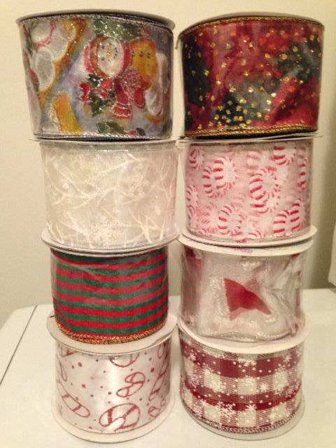 NEW!!!!!!!  8 ROLLS OF WIRED CHRISTMAS RIBBON in Hobbies & Crafts in Mississauga / Peel Region