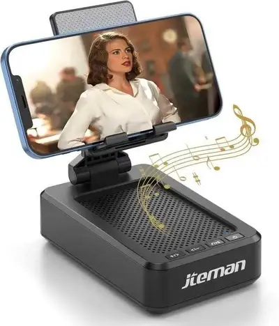Phone Stand with Wireless Bluetooth Speaker Anti-Slip Base , View more