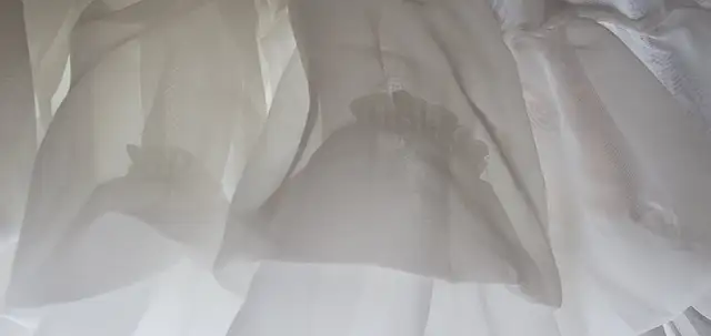Vintage 6 sheer valances in white Tergal fabric  
Sheer Valence Curtains63234962633601124