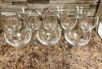 12 Assorted Wine Glasses 
