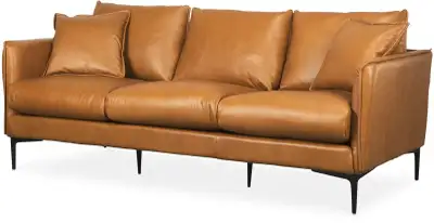 NATUZZI Premium Genuine Leather Couch 3 Seater Sofa Modern Taver, View more