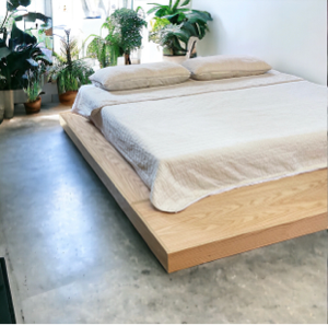 Elegant Japanese Style Platform Bedframe – King Size Comfort, View more