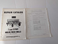 Minneapolis-Moline 7 & 12' Mulch Press Drill 1965- Parts Manual 