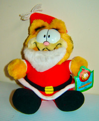 Vintage Garfield Plush Santa Claus 1978-83 United Features - 8"